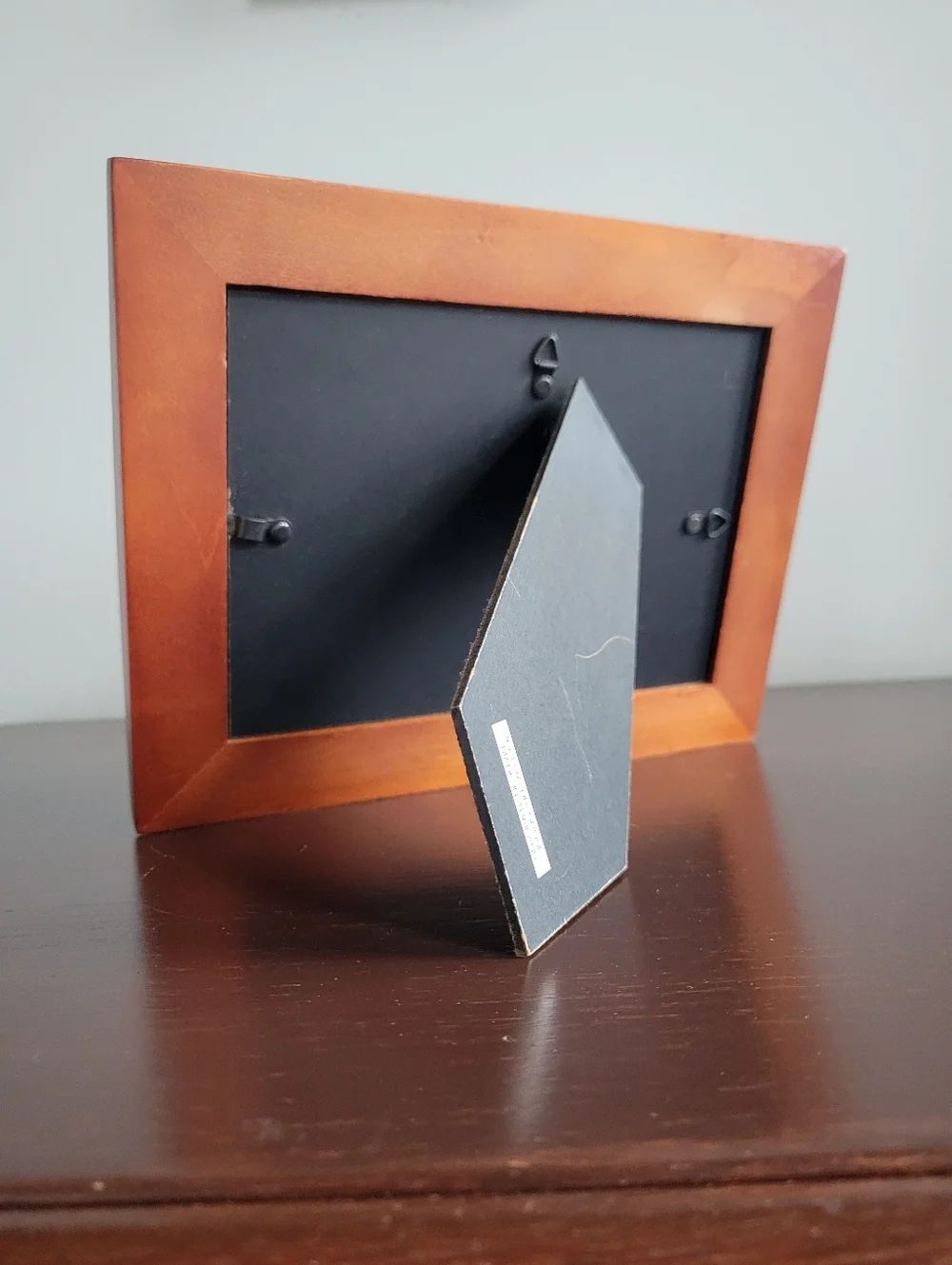 Vintage Y2K Wood Beveled Photo Frame, 9.25